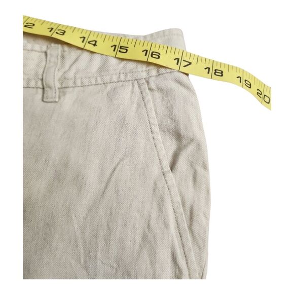 David Jones 100% Linen Neutral Wide Leg Beachy Pants Size 10 Australia Quiet Lux - Picture 4 of 9